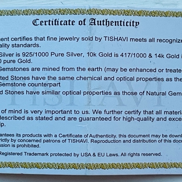 Tishavi 925 Sterling Silver Baguette Garnet Ring Size 7 - Picture 3 of 3